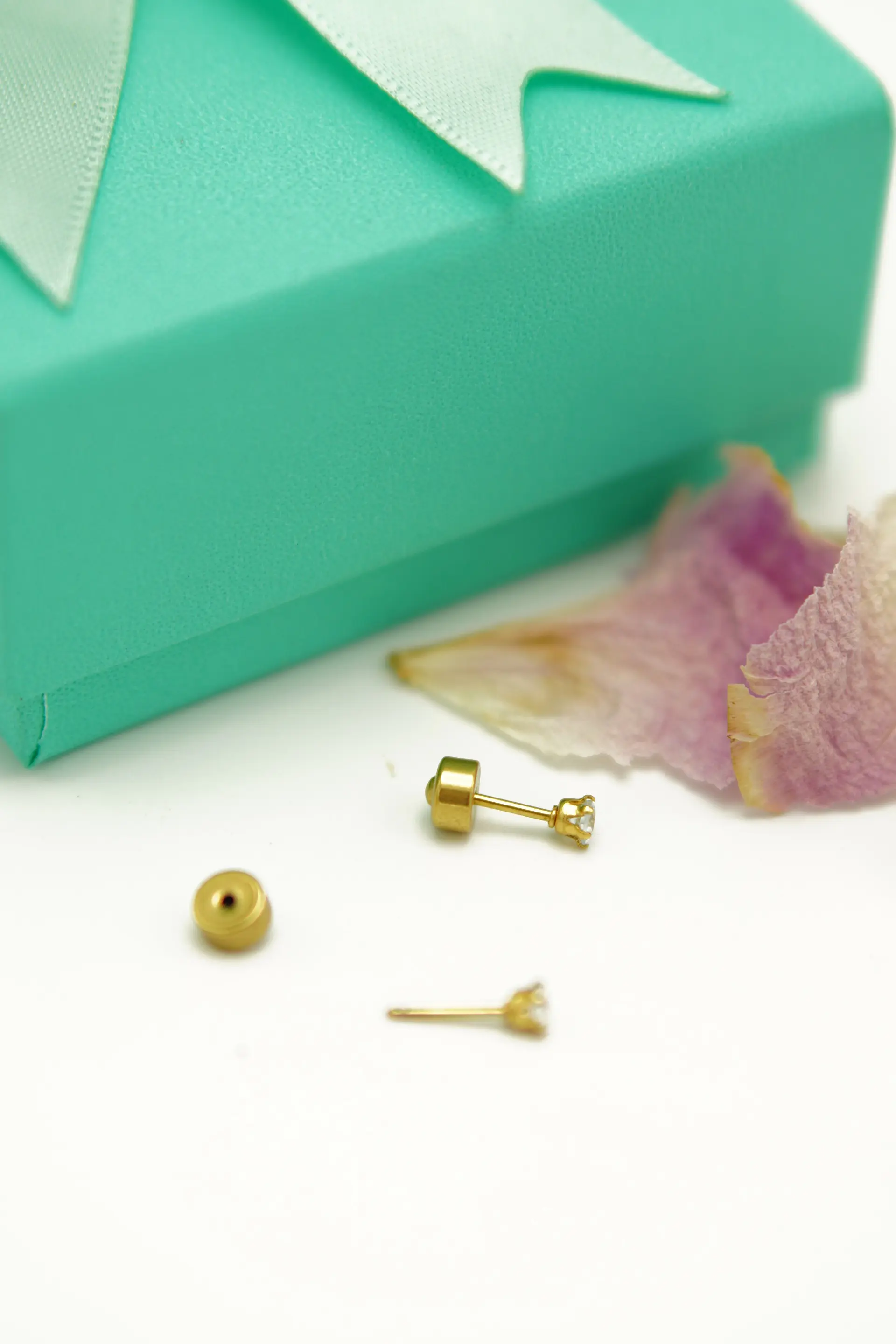 Aros Abridores Punto De Luz 3mm Zirconia Chapado En Oro 18k 5