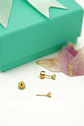 Aros Abridores Punto De Luz 3mm Zirconia Chapado En Oro 18k - Miniatura 5
