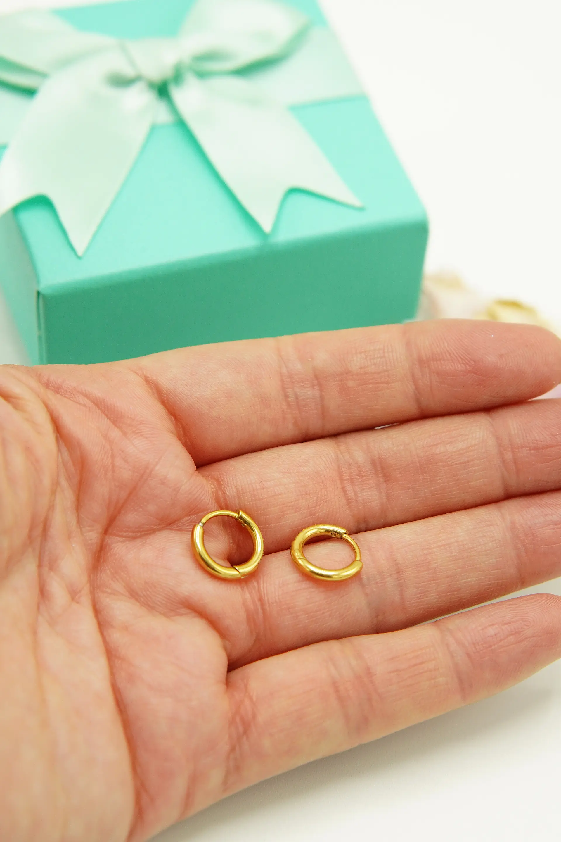 Argollas lisas Aura Titanio 8mm Astm F136 Chapadas En Oro 18k  6