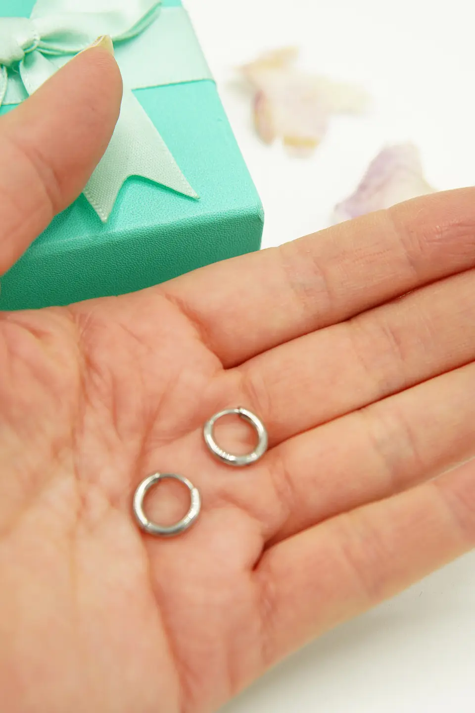Argollas Lisas aura 8mm Titanio Astm F136 plateadas 8