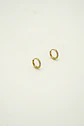 Argollas Aura shine 8mm zirconias Titanio Astm F136 Chapado En Oro 18k - Miniatura 5
