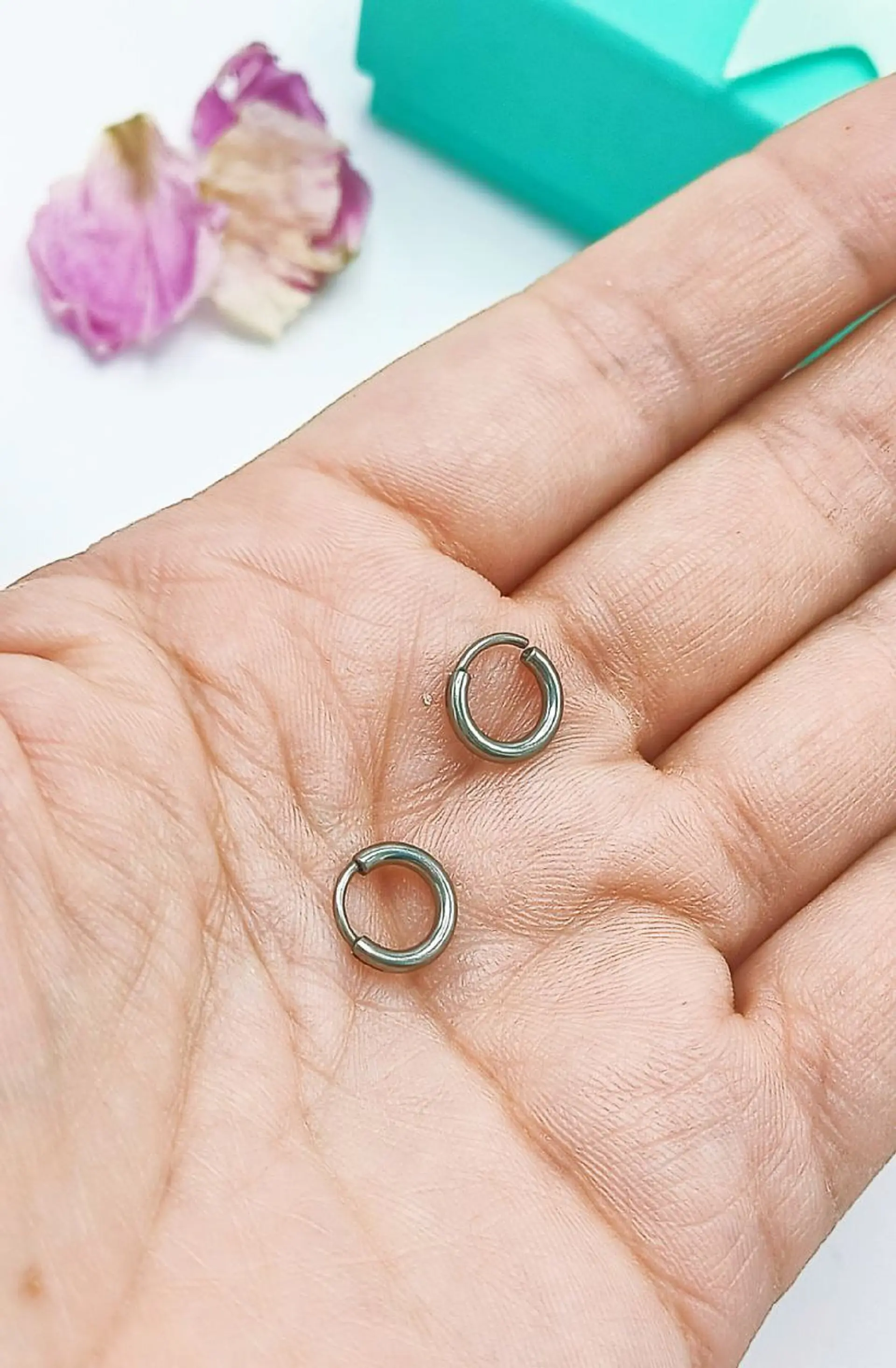 Argollas Lisas aura 6mm Aros Titanio Astm F136  8