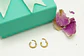 Argollas Lisas Aura 6mm Aros Titanio Astm F136 Chapada En Oro 18k - Miniatura 5