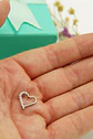 Piercing Corazón Aro Plateado Titanio F136 Circonios - Miniatura 4