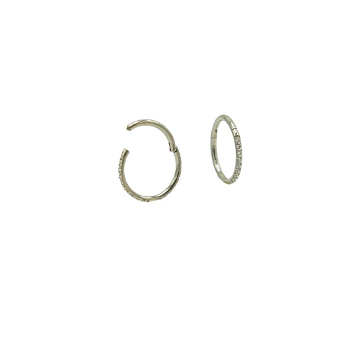 Argollas Emma 10mm 16G Titanio F136 Zirconia