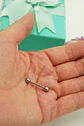 Piercing lengua Titanio Astm F136 Labret 14g pezón - Miniatura 4