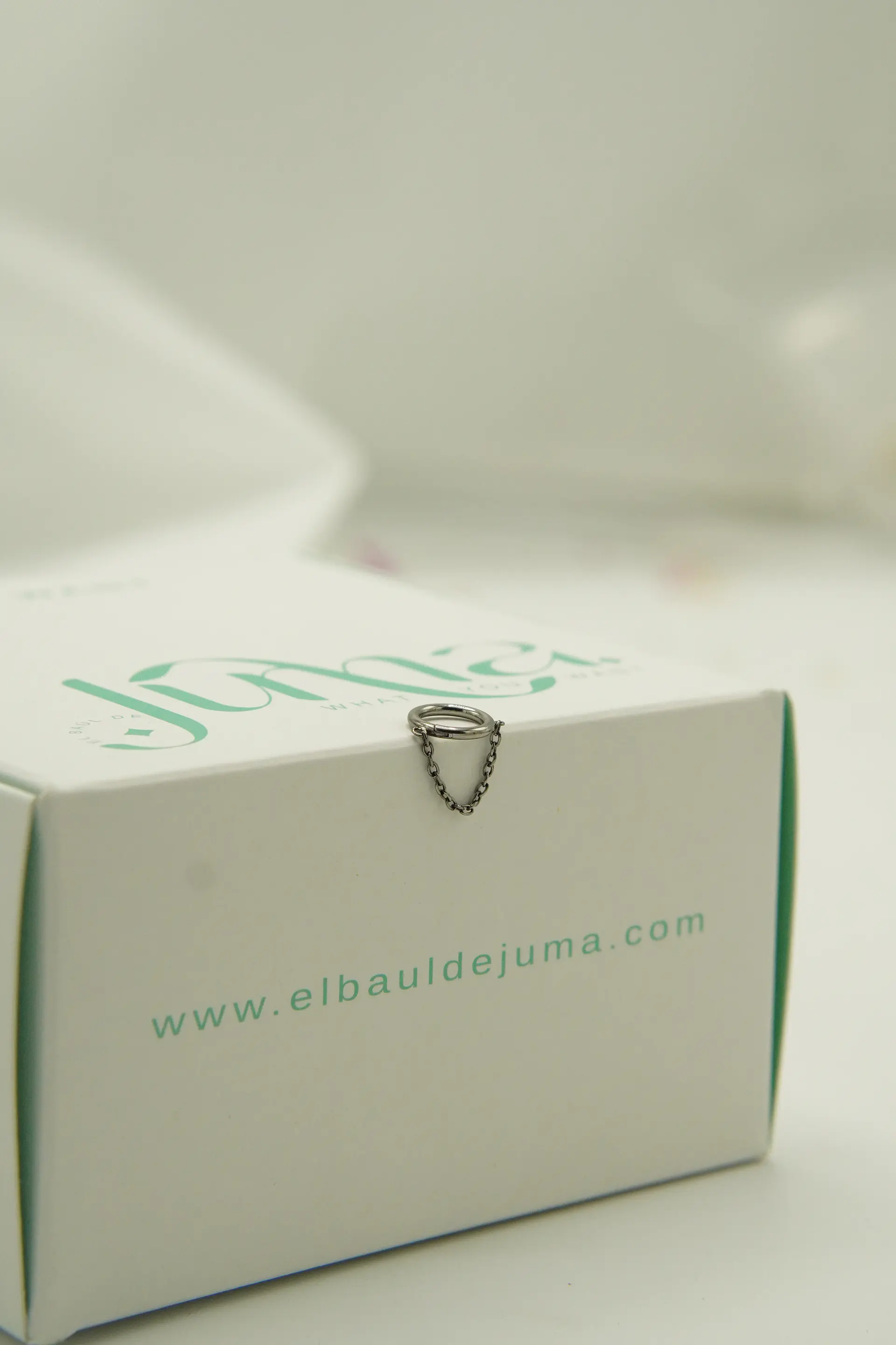Piercing Septum 6mm Cadena 16g Astm F136 Titanio  3