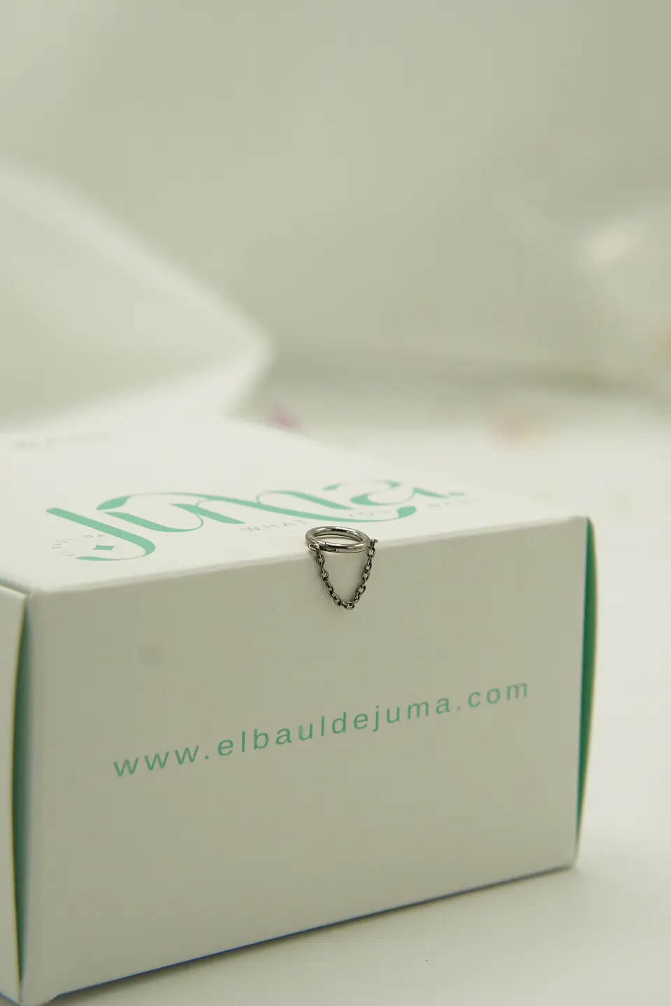 Piercing Septum 6mm Cadena 16g Astm F136 Titanio  3