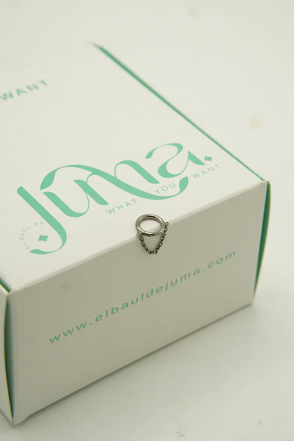 Piercing Septum 6mm Cadena 16g Astm F136 Titanio  5