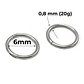 Argollas Clicker 6mm 20g Acero Quirurgico Plateadas Ligeras - Miniatura 3