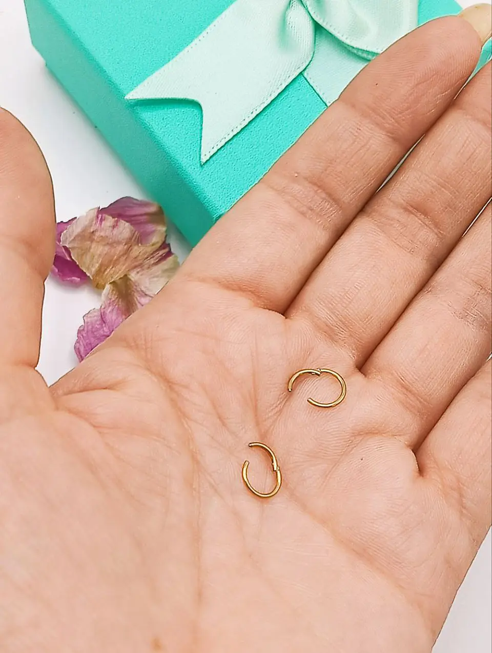 Argollas Clicker 6mm 20g Acero Quirurgico Chapadas En Oro 4