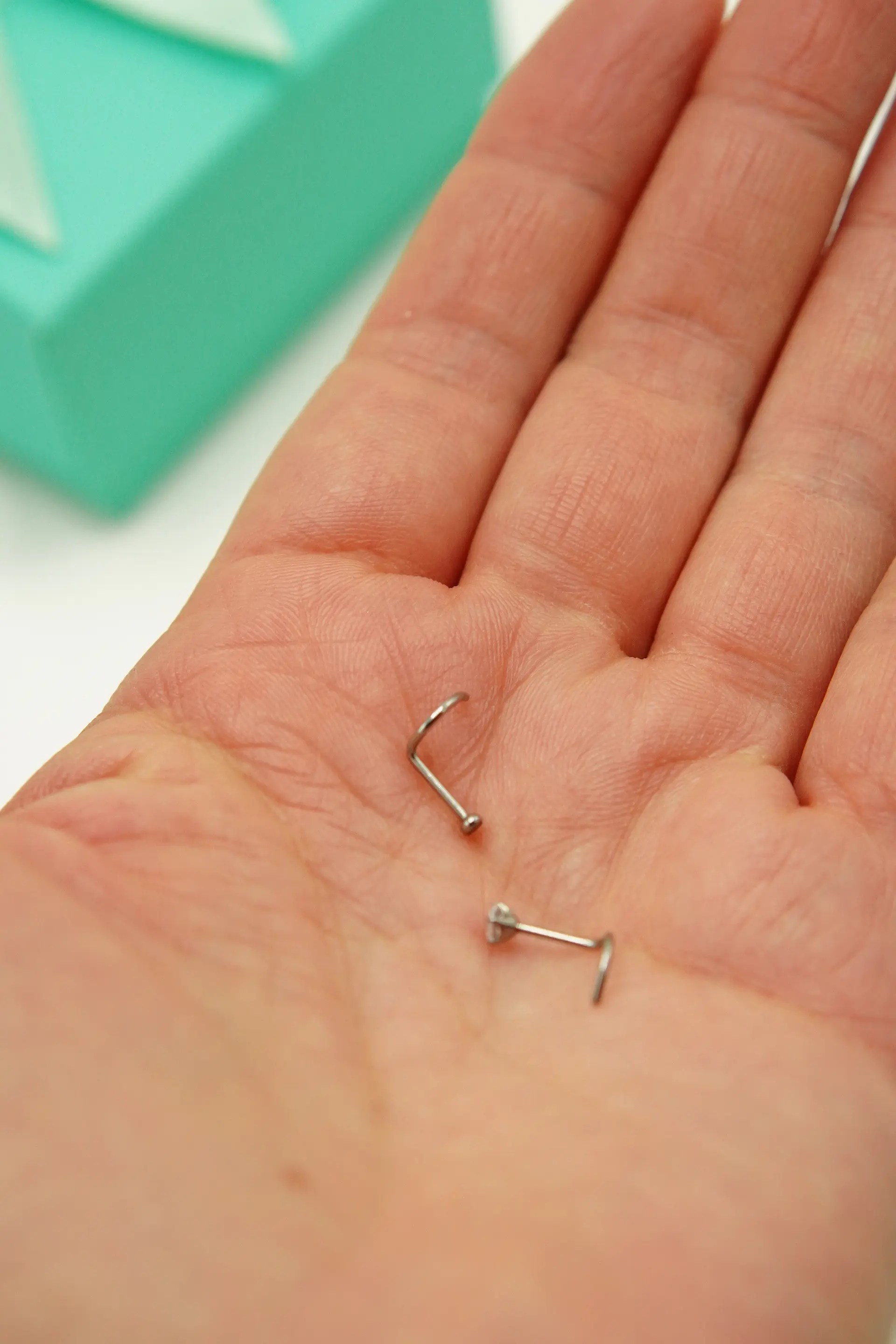Pack 2 Piercing Nostril S Zirconia Titanio Astm F136 20g 3