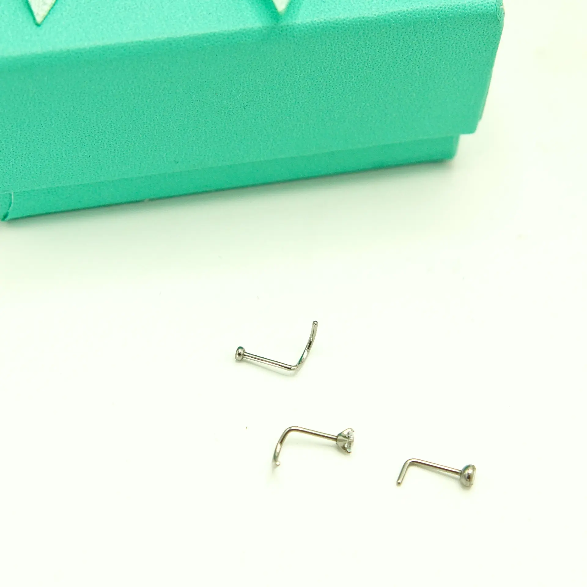 Pack 3 Piercing Nostril S Y L Zirconia Titanio Astm F136 20g 2