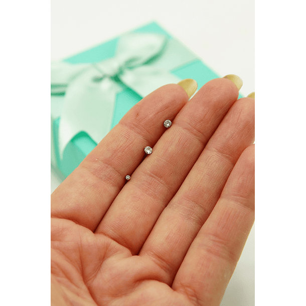 Pack 3 Piercing Nostril S Y L Zirconia Titanio Astm F136 20g 3