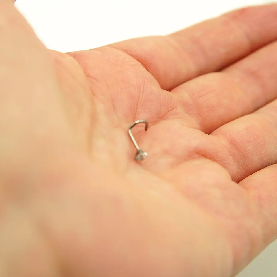 Piercing Nostril 3mm Tipo S Titanio Astm F136 20g Nariz 4