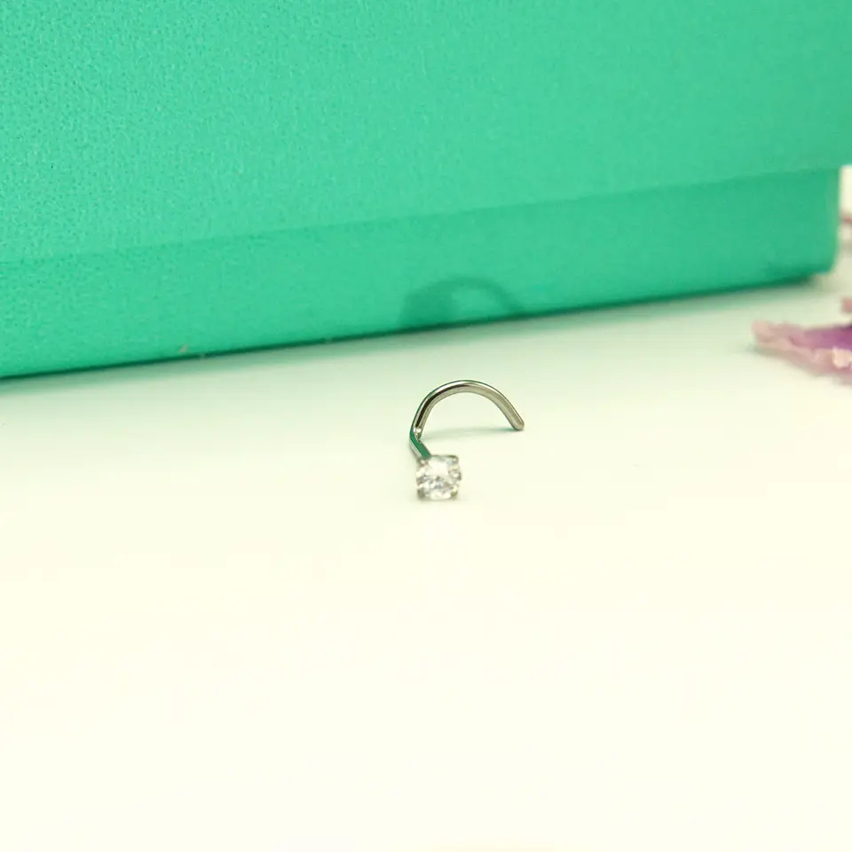 Piercing Nostril 3mm Tipo S Titanio Astm F136 20g Nariz 6