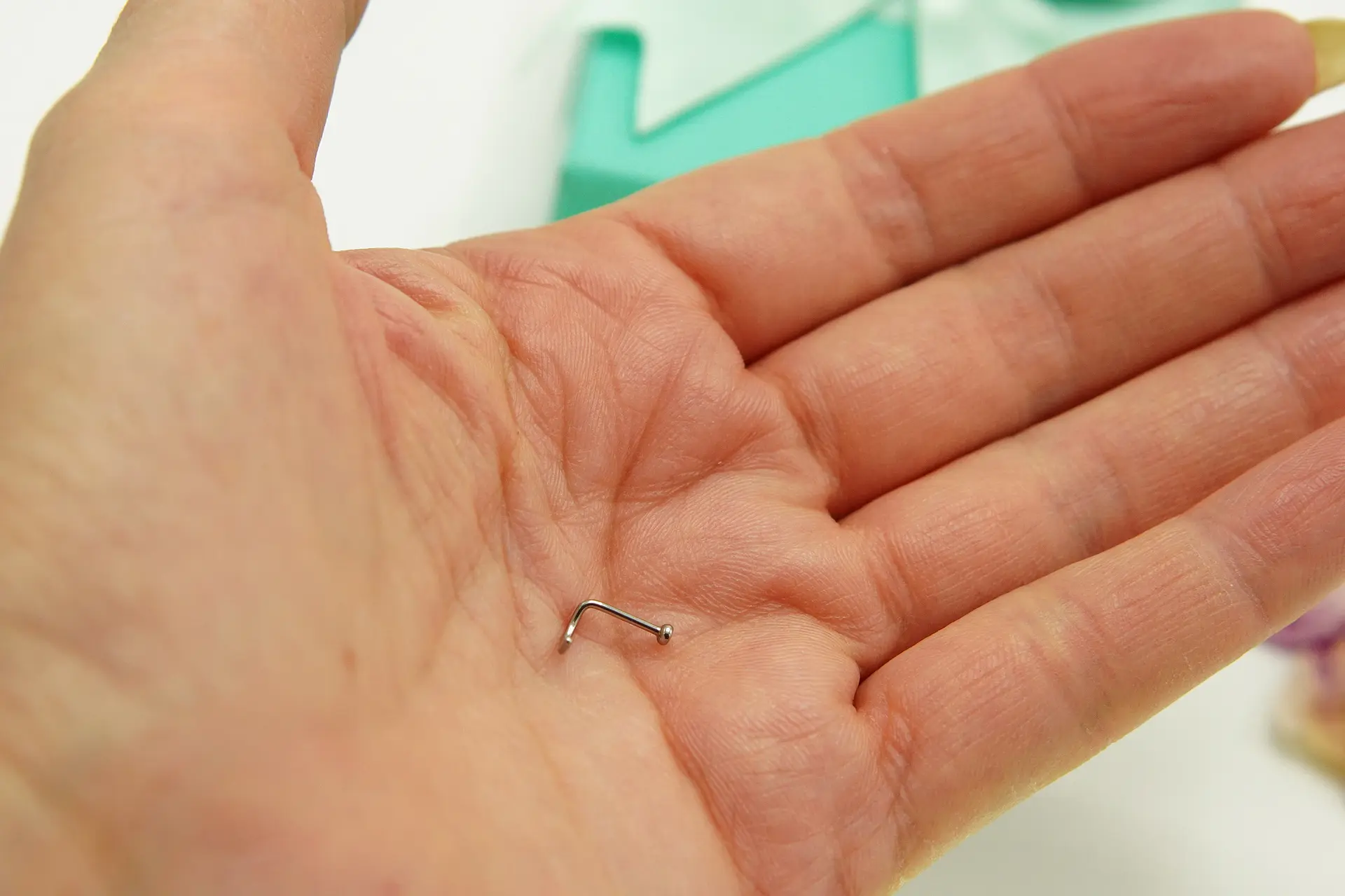 Piercing Nostril Tipo S Titanio Astm F136 20g Nariz 2mm 4
