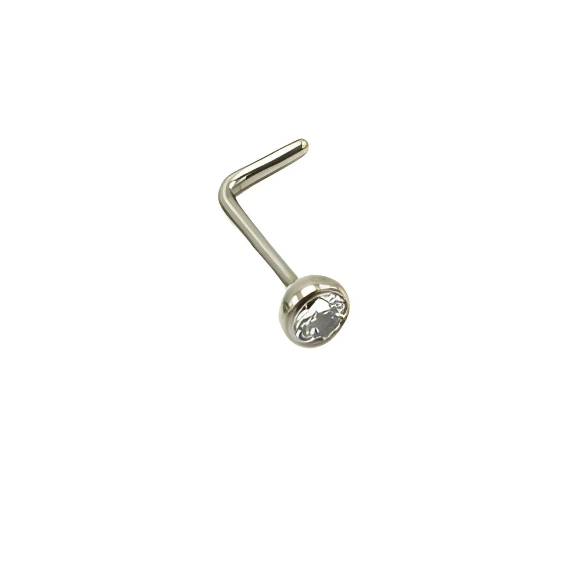 Piercing Nostril Tipo L Titanio Astm F136 20g 3mm Nariz 1