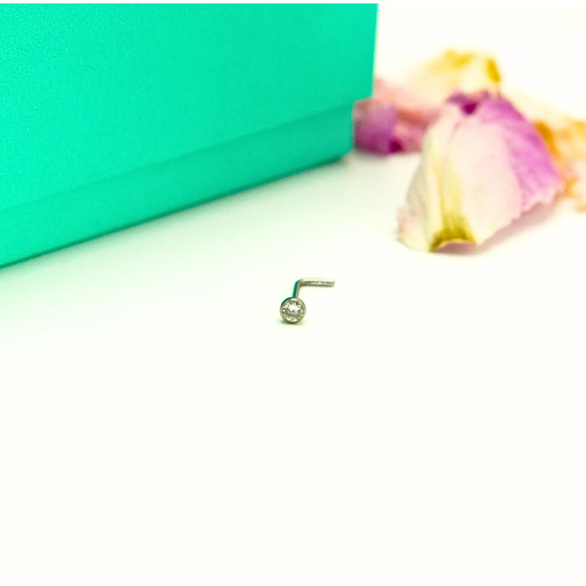 Piercing Nostril Tipo L Titanio Astm F136 20g 3mm Nariz 2