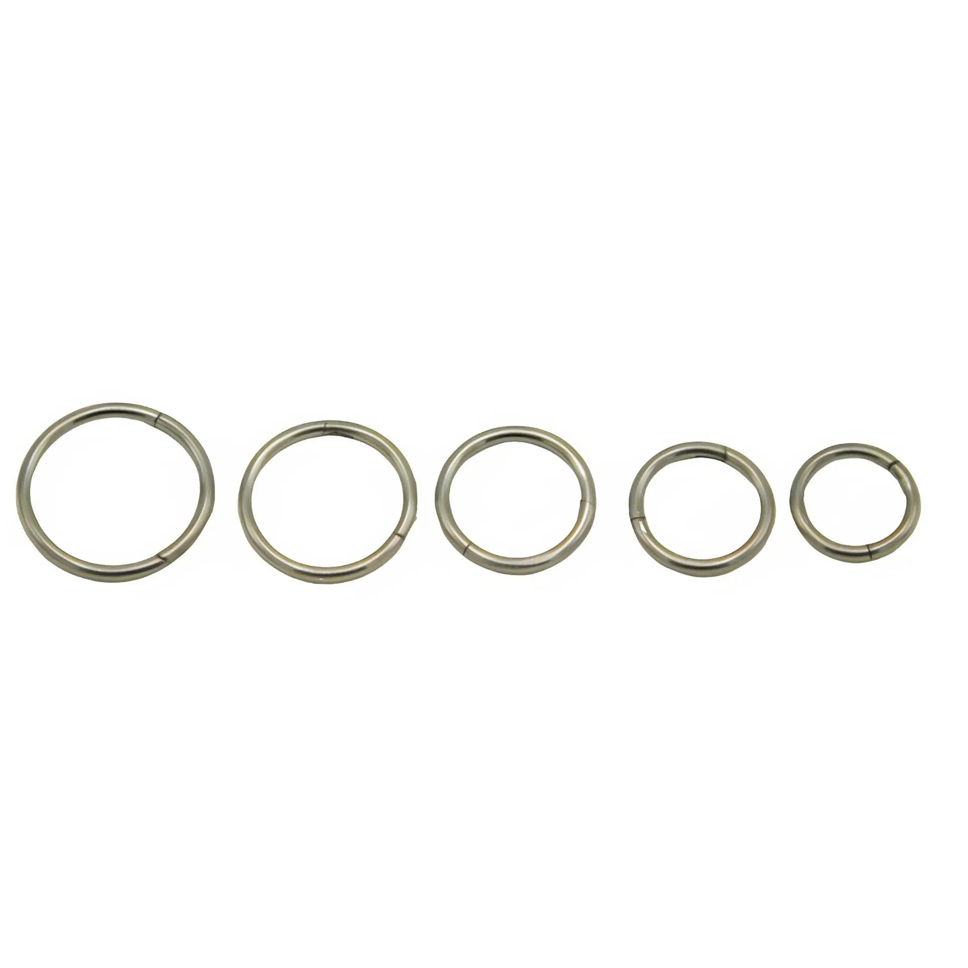 Pack 5 Piercing Clicker 18g Aro Titanio Astm F136 Plateado 1