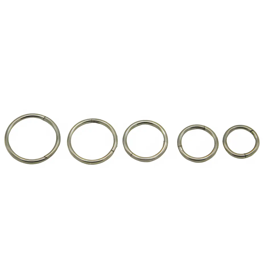 Pack 5 Piercing Clicker 18g Aro Titanio Astm F136 Plateado 1