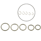 Pack 5 Piercing Clicker 18g Aro Titanio Astm F136 Plateado 4