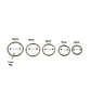 Pack 5 Piercing Clicker 18g Aro Titanio Astm F136 Plateado - Miniatura 3