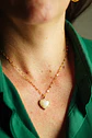 Colgante Corazon Zirconias Blanco Amor Chapado En Oro 18k - Miniatura 3