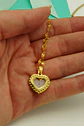 Colgante Corazon Zirconias Blanco Amor Chapado En Oro 18k - Miniatura 8