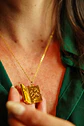Colgante Libro Relicario Estrella Luna Chapado En Oro 18k - Miniatura 6