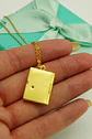 Colgante Libro Relicario Estrella Luna Chapado En Oro 18k - Miniatura 9