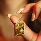 Colgante Libro Relicario Estrella Luna Chapado En Oro 18k - Miniatura 3