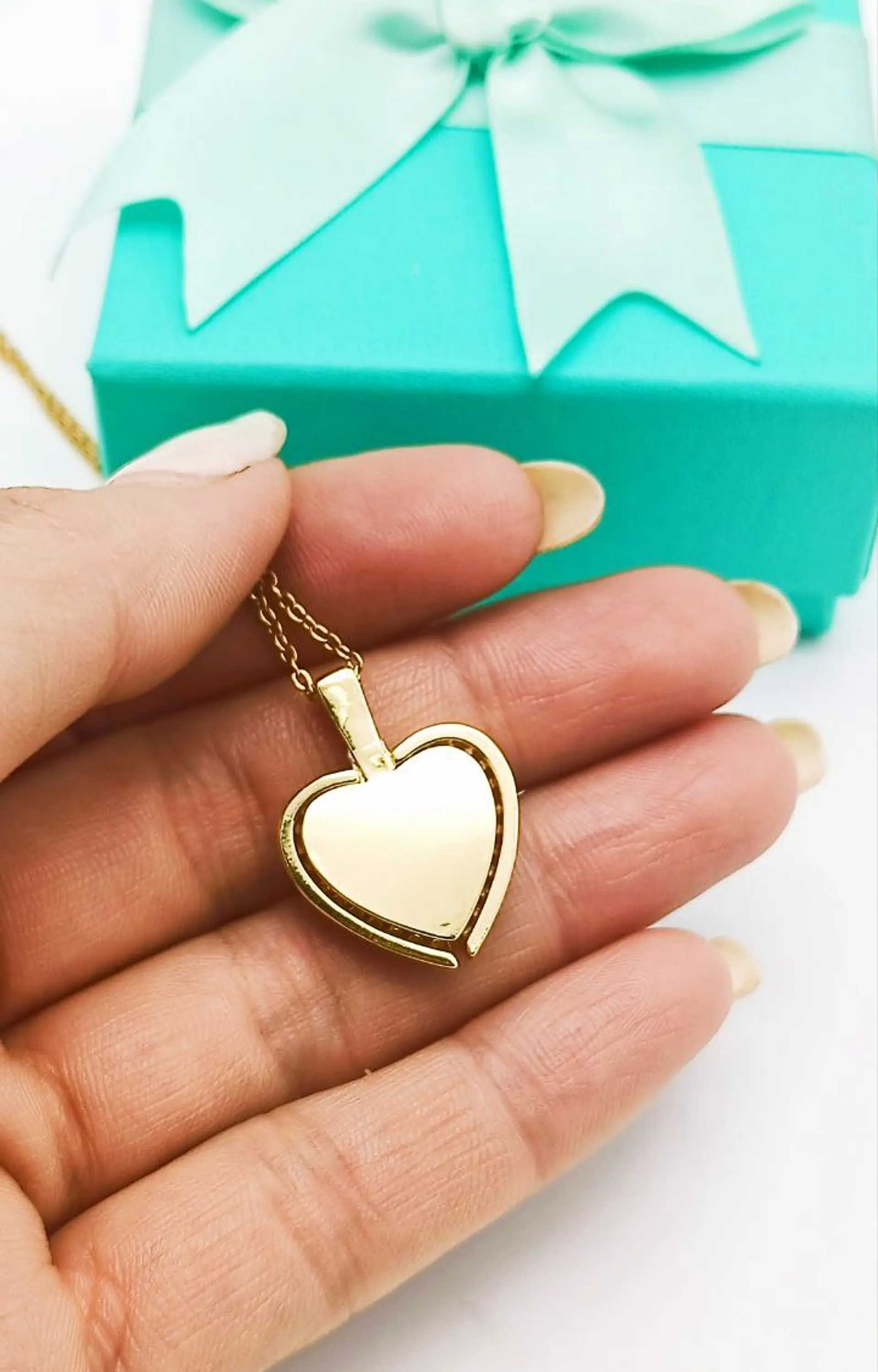Colgante Corazon Mariposa Zirconia Pave Chapado En Oro 18k 6