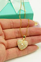 Colgante Corazon Mariposa Zirconia Pave Chapado En Oro 18k - Miniatura 9