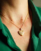 Colgante Corazon Mariposa Zirconia Pave Chapado En Oro 18k - Miniatura 4