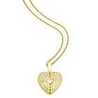 Colgante Corazon Mariposa Zirconia Pave Chapado En Oro 18k 1