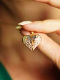 Colgante Relicario Corazón Pave Zirconias Chapado Oro 18k - Miniatura 3