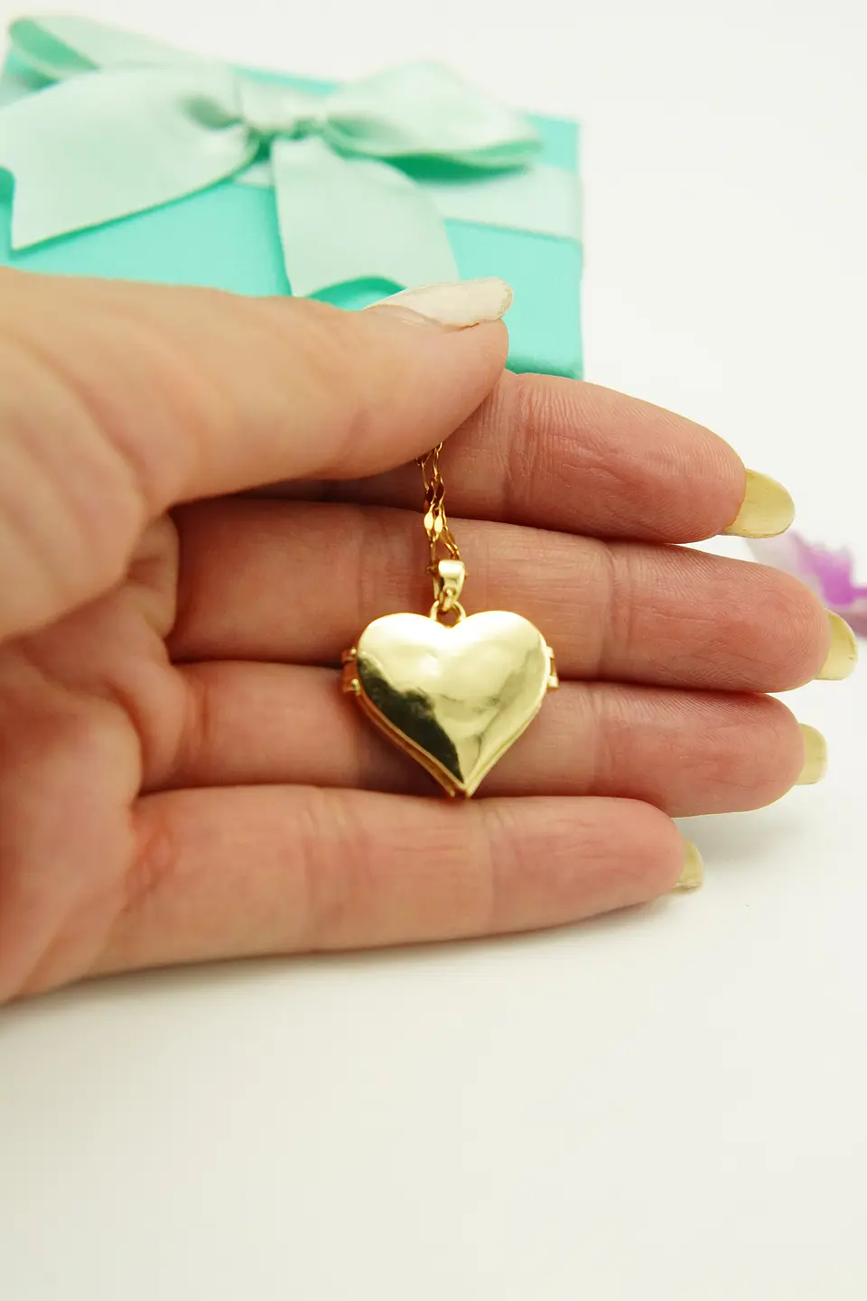 Colgante Relicario Corazón Pave Zirconias Chapado Oro 18k 6