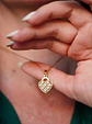 Colgante Corazón Chico Amor Perlas Zirconias Chapado Oro 18k - Miniatura 9
