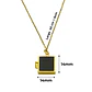 Colgante Relicario Negro Collar Guardafoto Chapado Oro 18k - Miniatura 6