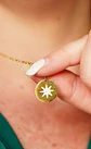 Colgante Medalla Estrella Punto De Luz Chapada Oro 18k - Miniatura 11
