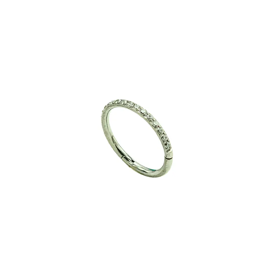 Piercing argolla Emma 10mm 16G Zirconias Titanio Astm F136 1