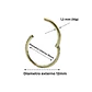 Piercing argolla Emma 10mm 16G Zirconias Titanio Astm F136 - Miniatura 6
