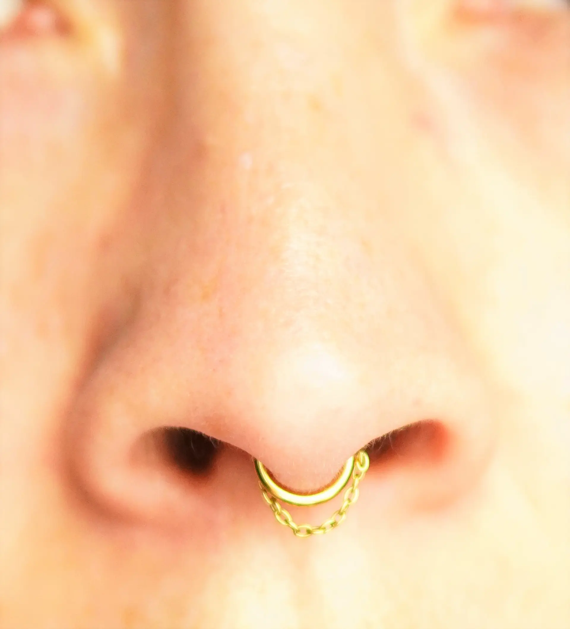 Piercing 6mm Septum 16g Astm F136 Titanio Chapado en Oro 18k 2