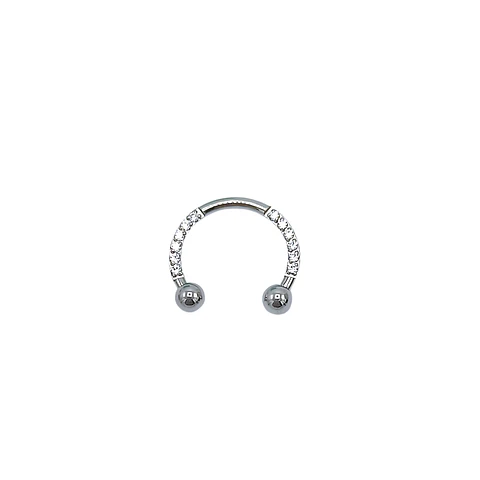 Piercing Septum 16g 8mm Titanio Astm F136 Aro Zirconia