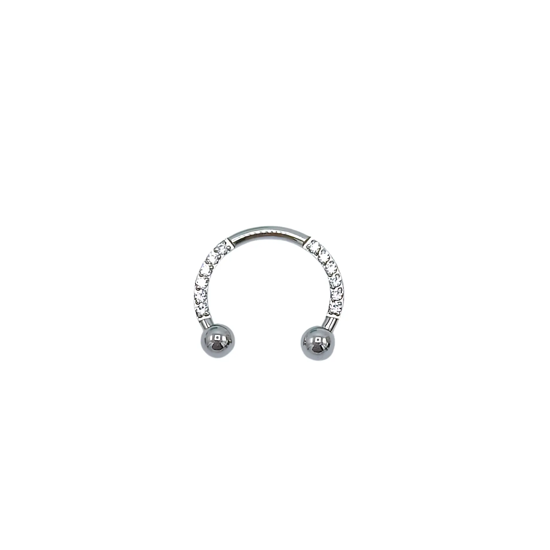 Piercing Septum 16g 8mm Titanio Astm F136 Aro Zirconia 1