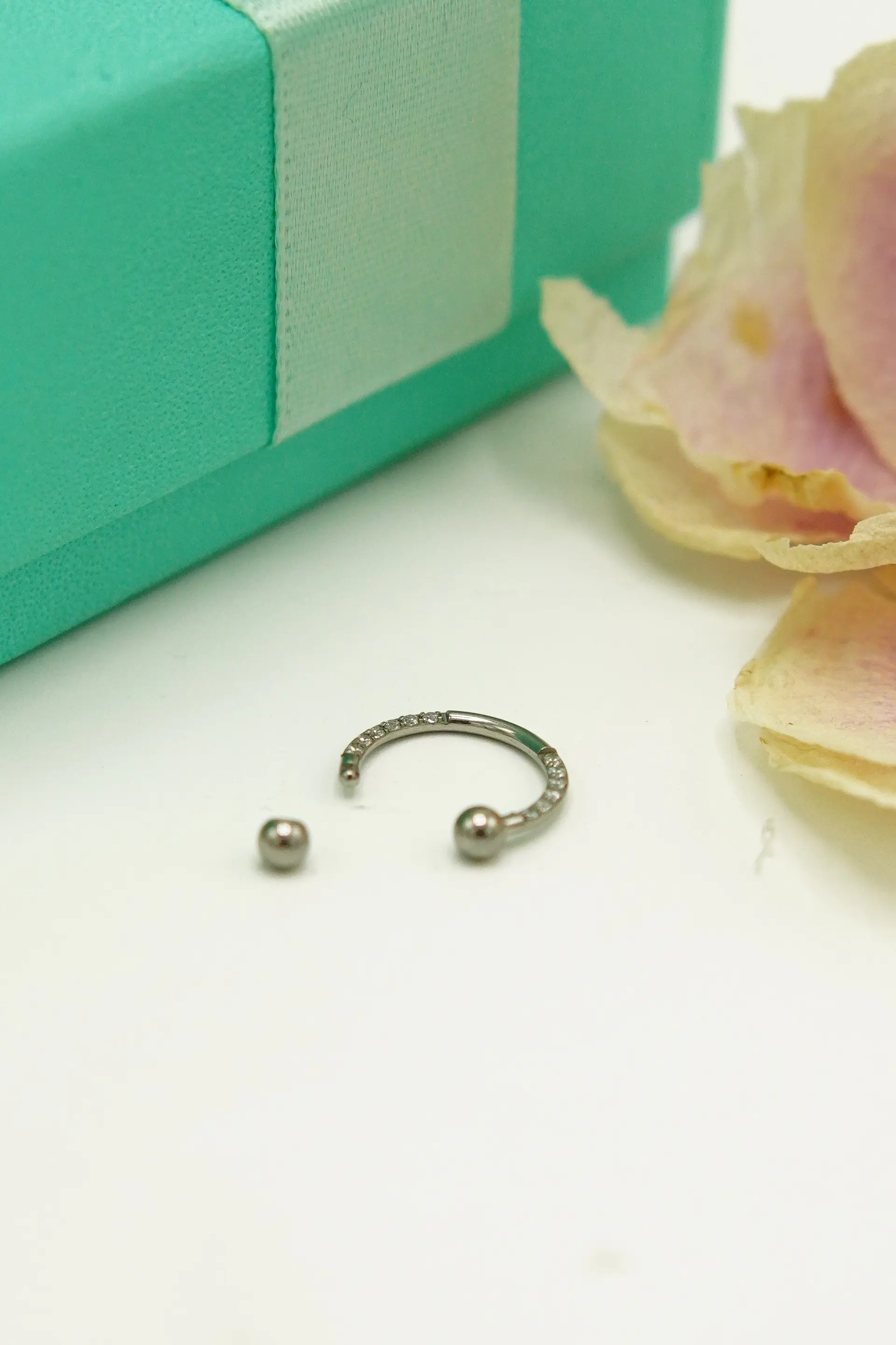 Piercing Septum 16g 8mm Titanio Astm F136 Aro Zirconia 6