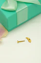 Piercing Labret Titanio Astm F136 Hoja Chapada En Oro - Miniatura 2