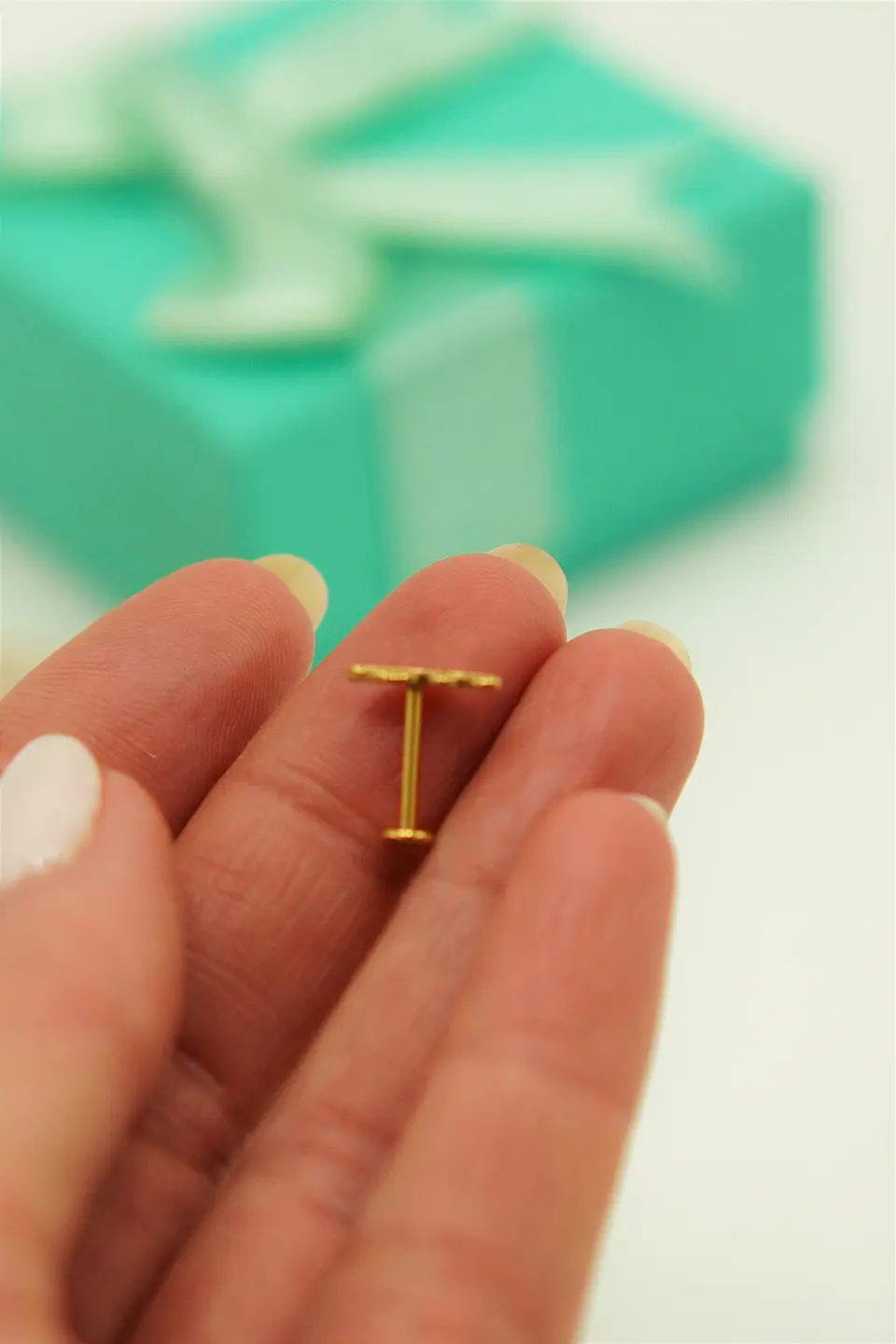 Piercing Labret Titanio Astm F136 Hoja Chapada En Oro 7