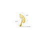 Piercing Labret Titanio Astm F136 Hoja Chapada En Oro - Miniatura 4